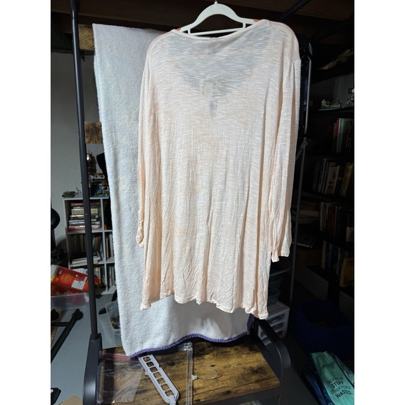 Bandolino Peach Blouse 1X light weight NWT Tunic 3/4 sleeves - Picture 14 of 16
